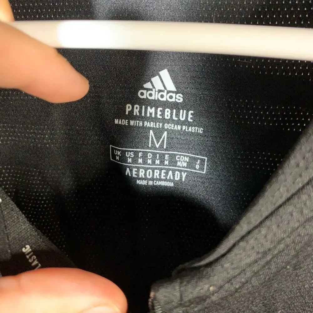 Adidas Primeblue Men's Black Short Sleeve Shrits Size M
